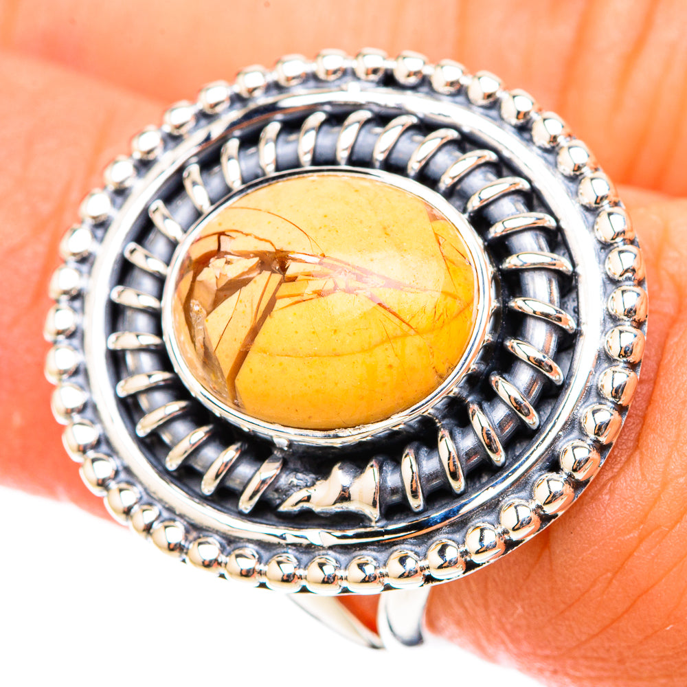 Brecciated Mookaite Rings handcrafted by Anasilvercos - RING119523