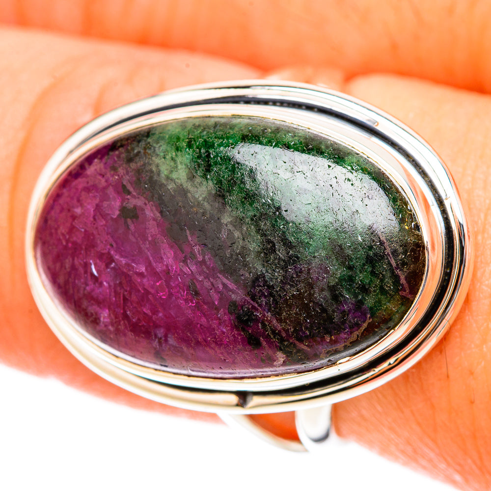 Ruby Zoisite Rings handcrafted by Anasilvercos - RING119535