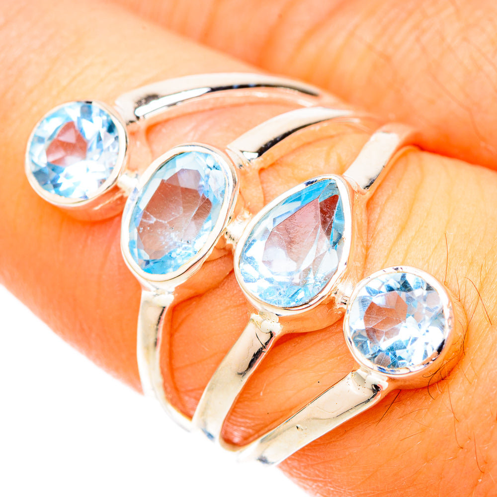 Blue Topaz Rings handcrafted by Anasilvercos - RING119540