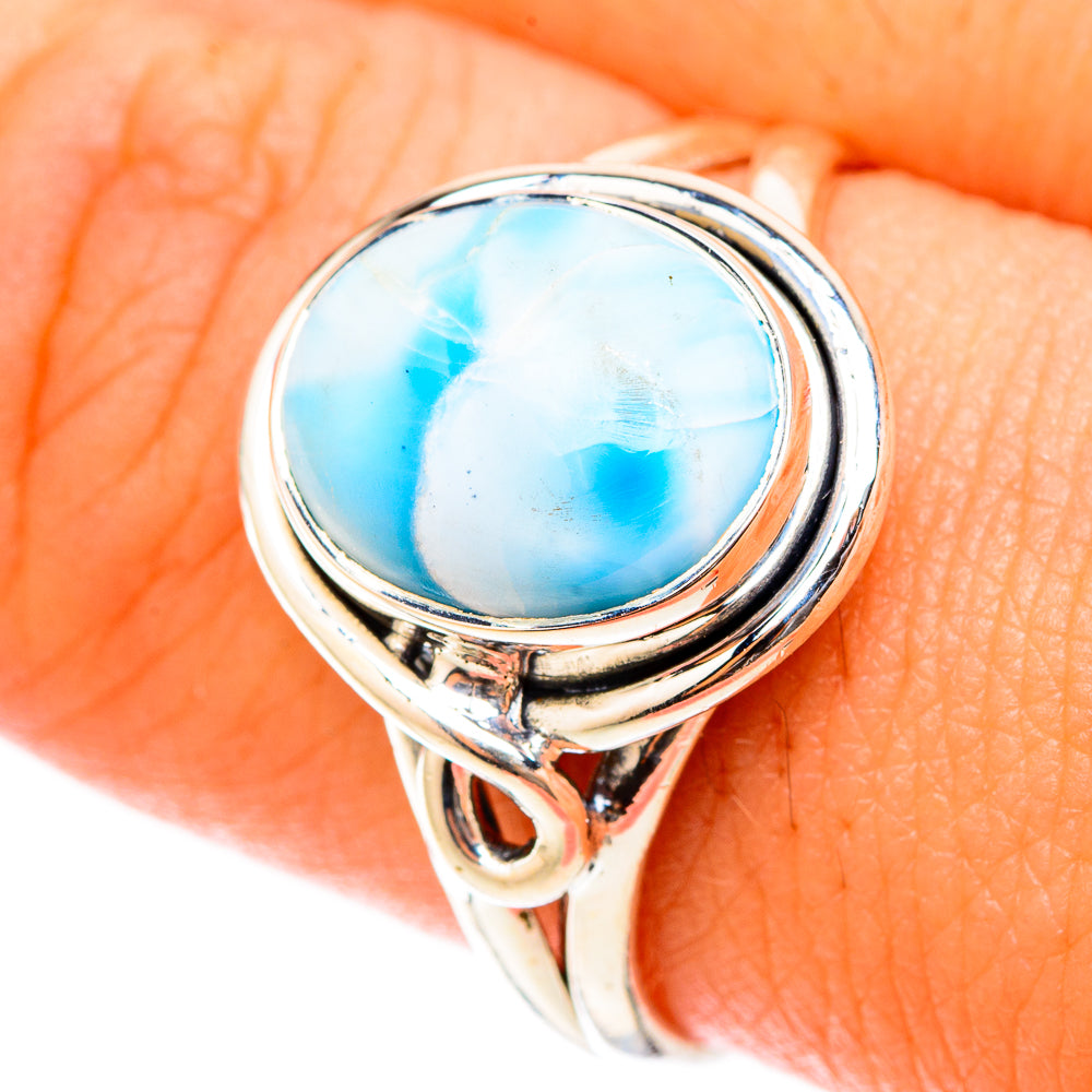 Larimar Rings handcrafted by Anasilvercos - RING119541