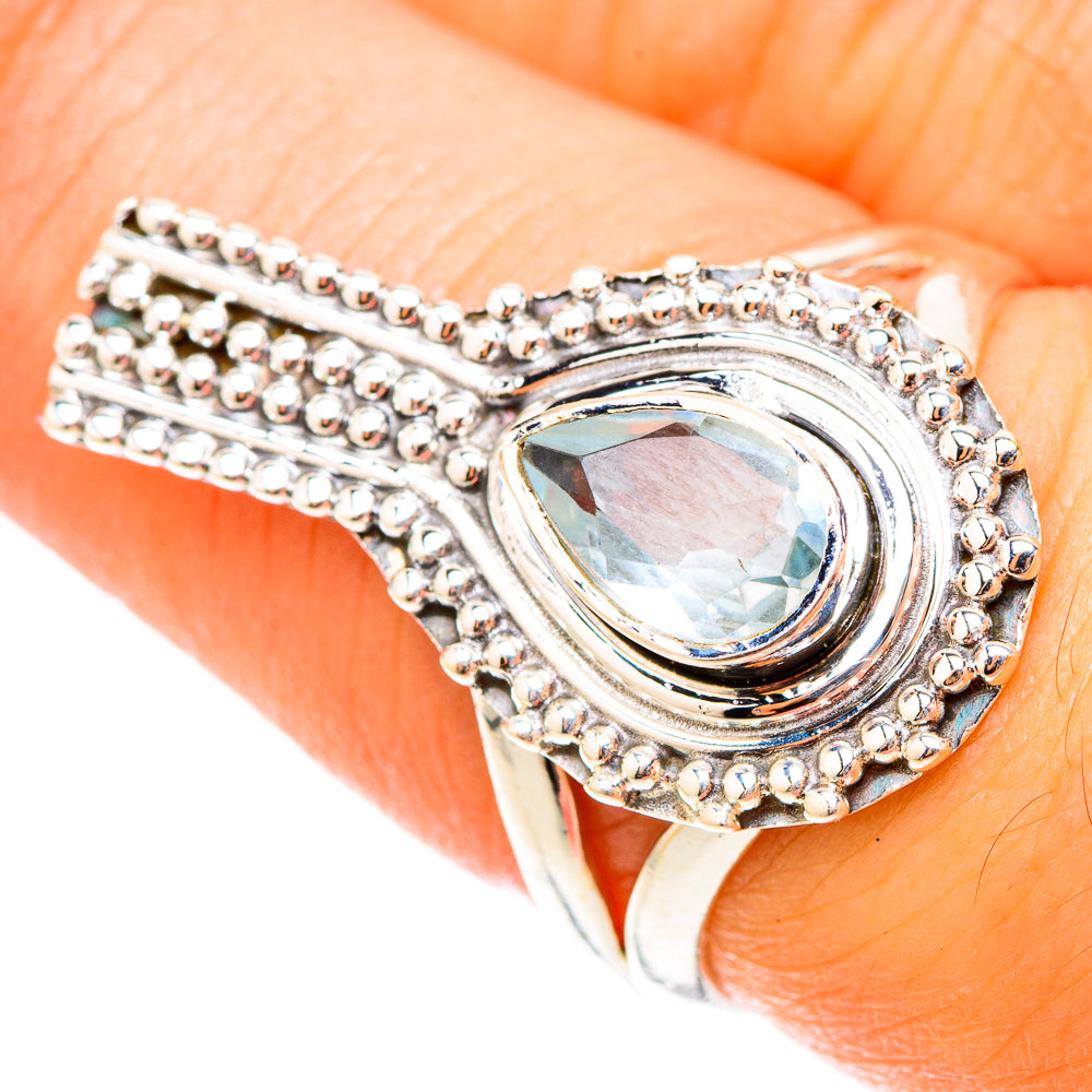 Blue Topaz Rings handcrafted by Anasilvercos - RING119543