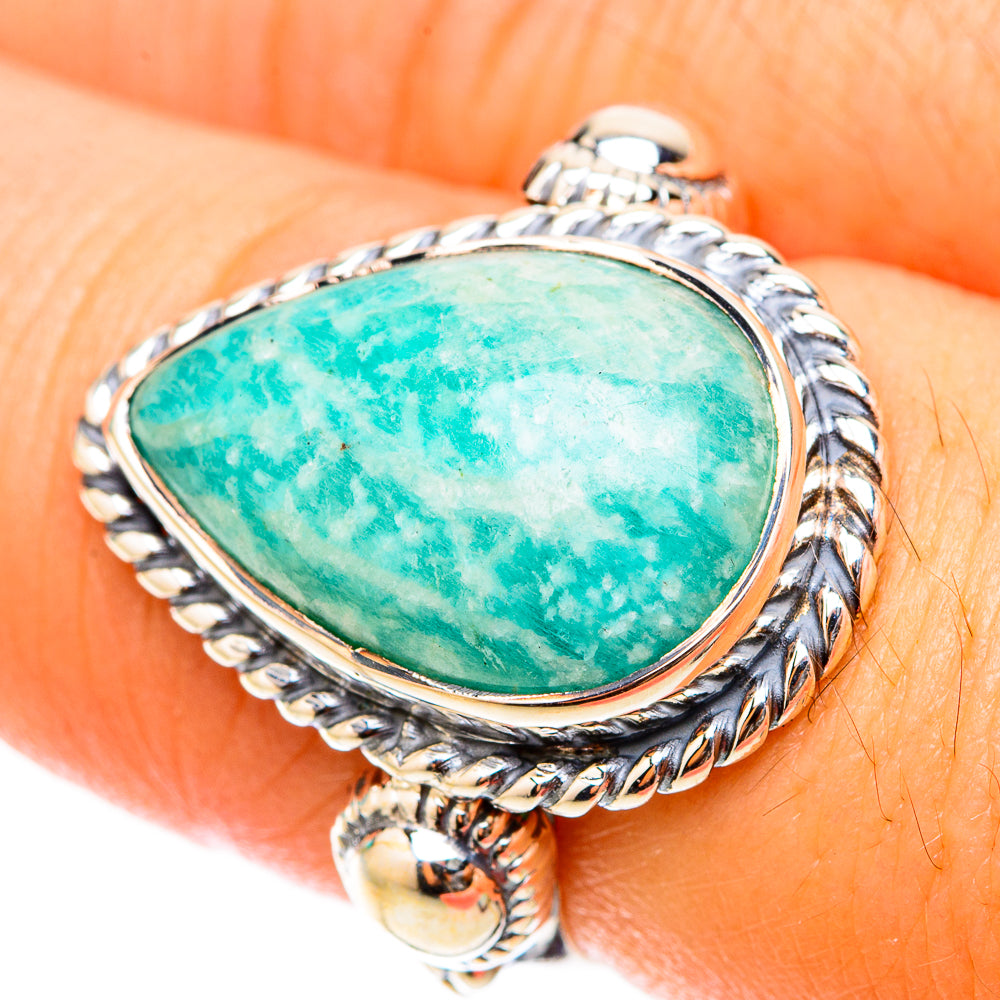Amazonite Rings handcrafted by Anasilvercos - RING119548