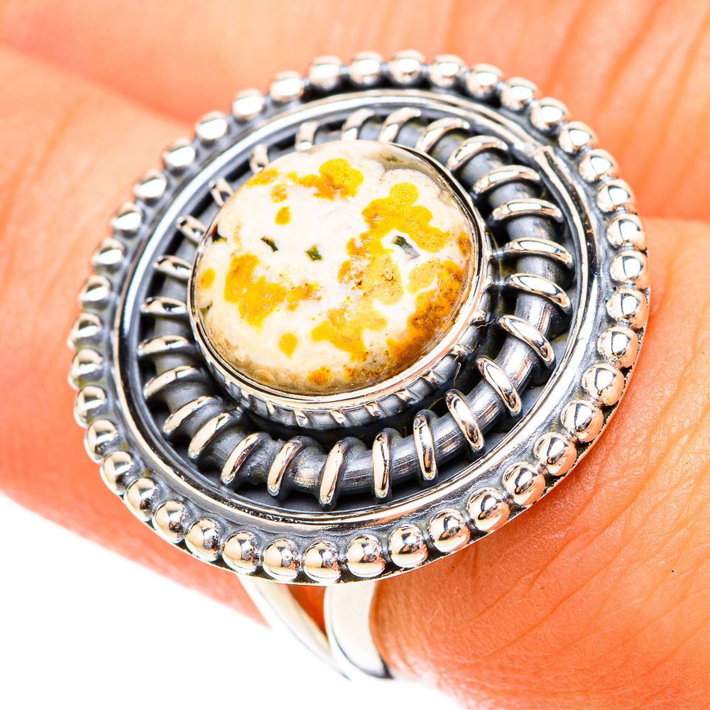Ocean Jasper Rings handcrafted by Anasilvercos - RING119550