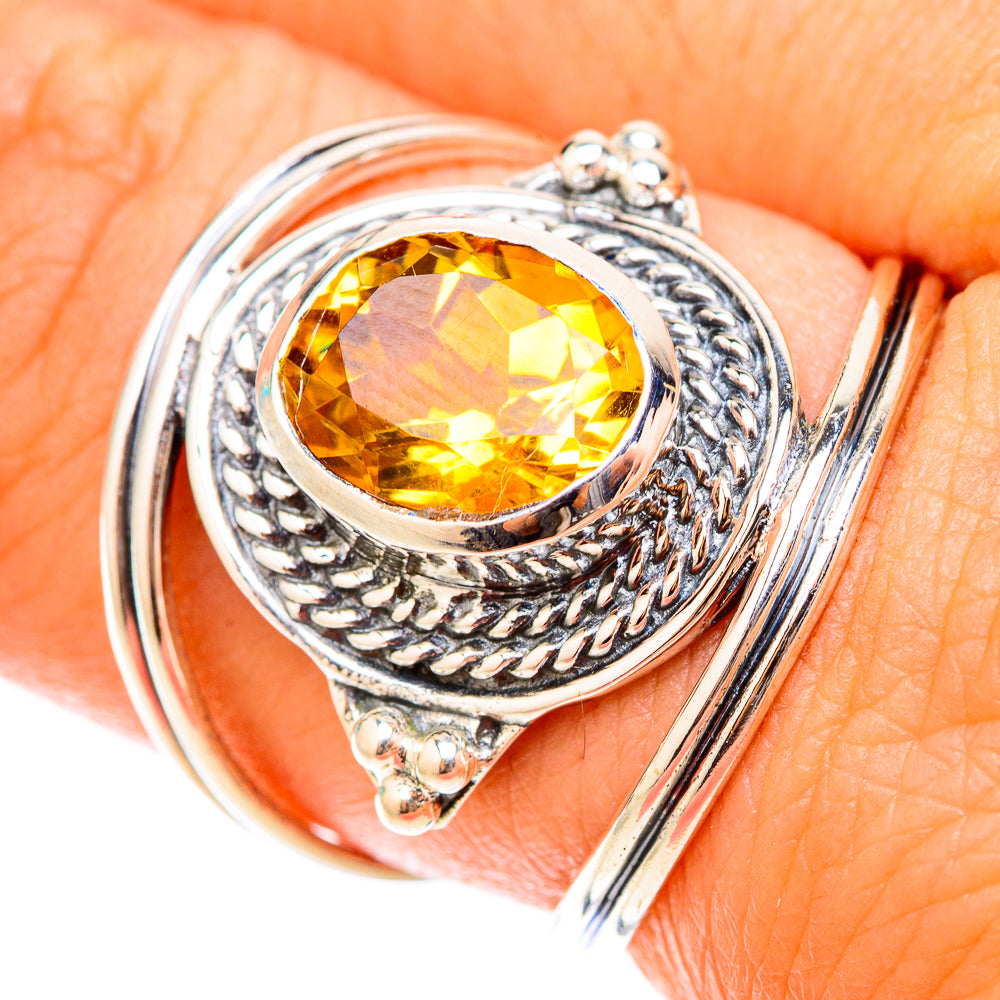 Citrine Rings handcrafted by Anasilvercos - RING119553