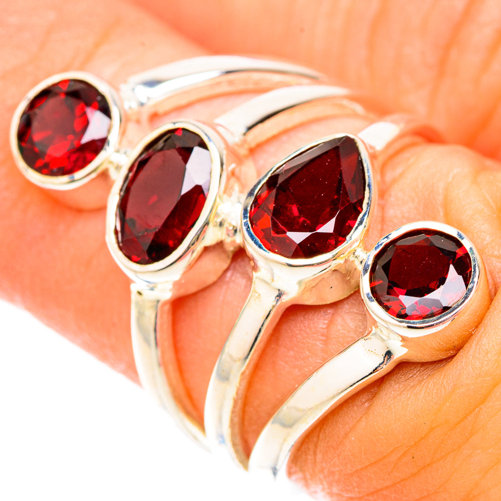 Garnet Rings handcrafted by Anasilvercos - RING119556