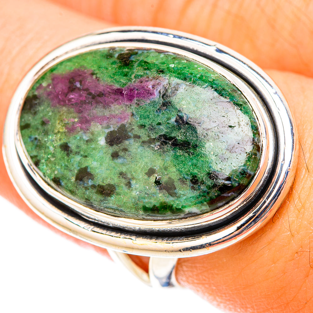 Ruby Zoisite Rings handcrafted by Anasilvercos - RING119571
