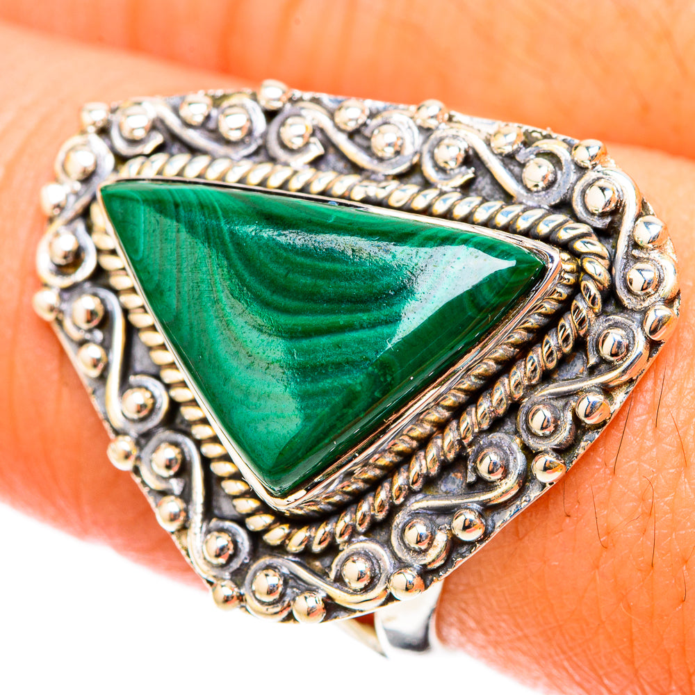 Malachite Rings handcrafted by Anasilvercos - RING119572