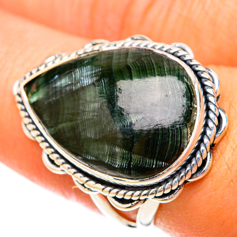 Seraphinite Rings handcrafted by Anasilvercos - RING119573
