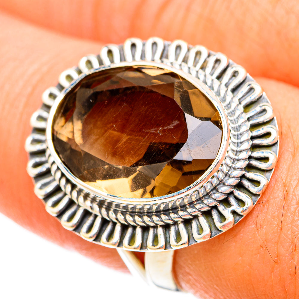 Smoky Quartz Rings handcrafted by Anasilvercos - RING119577