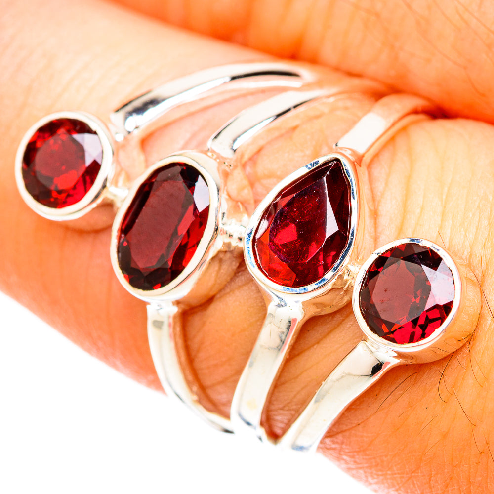 Garnet Rings handcrafted by Anasilvercos - RING119581