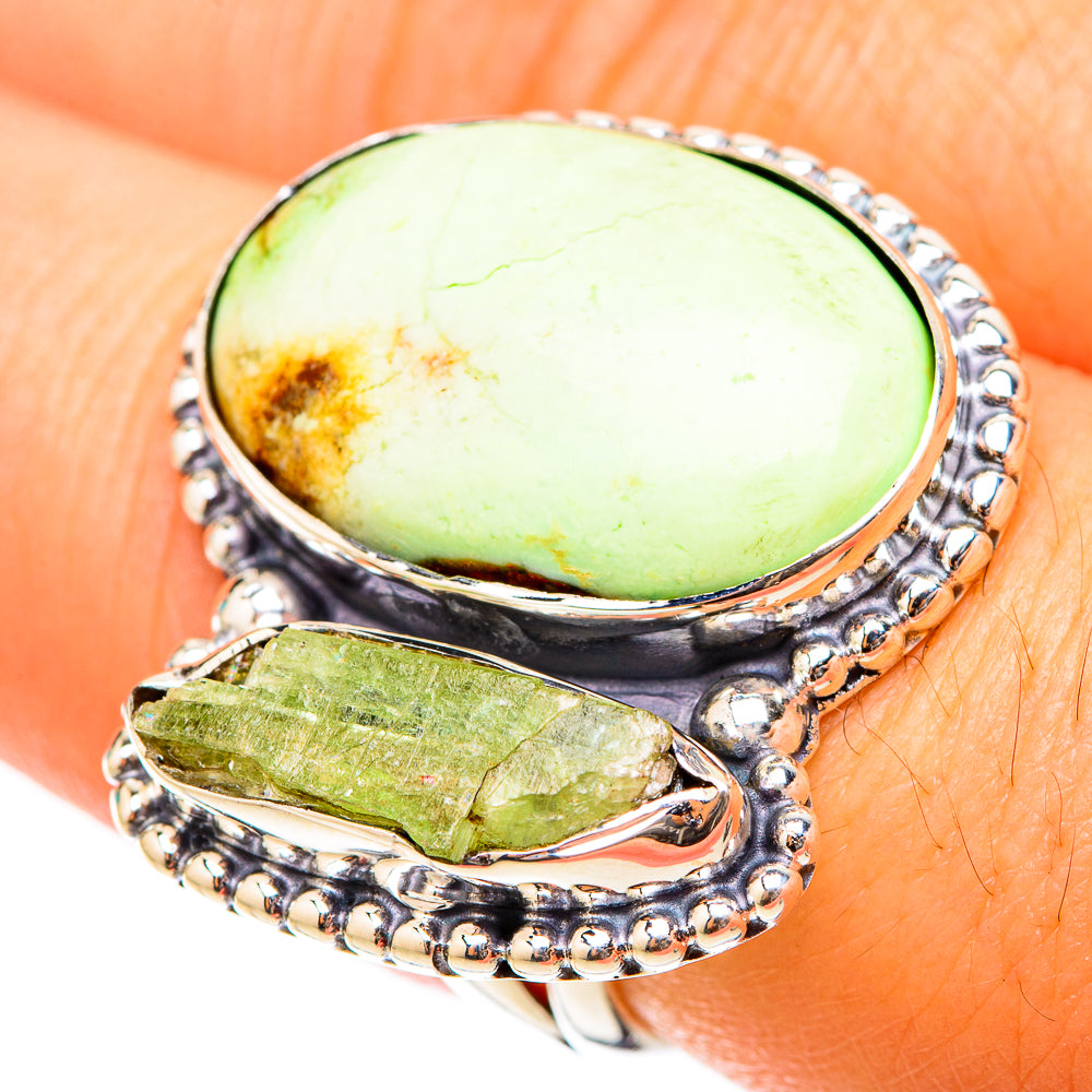 Lemon Chrysoprase Rings handcrafted by Anasilvercos - RING119599