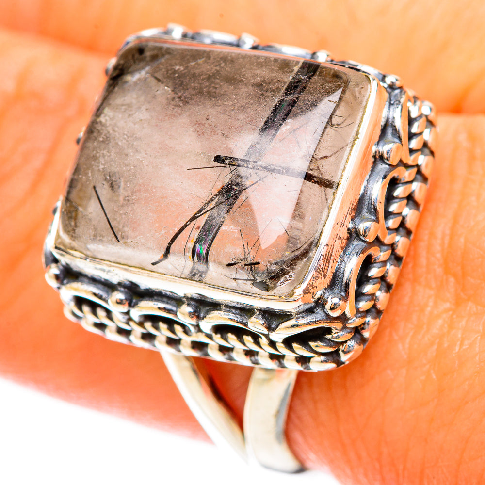 Tourmalinated Quartz Rings handcrafted by Anasilvercos - RING119610