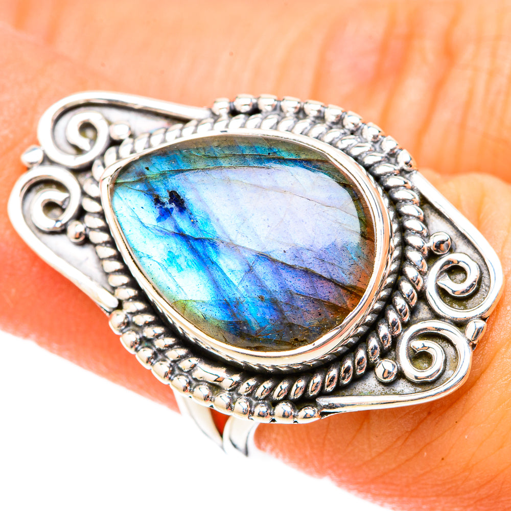 Labradorite Rings handcrafted by Anasilvercos - RING119614