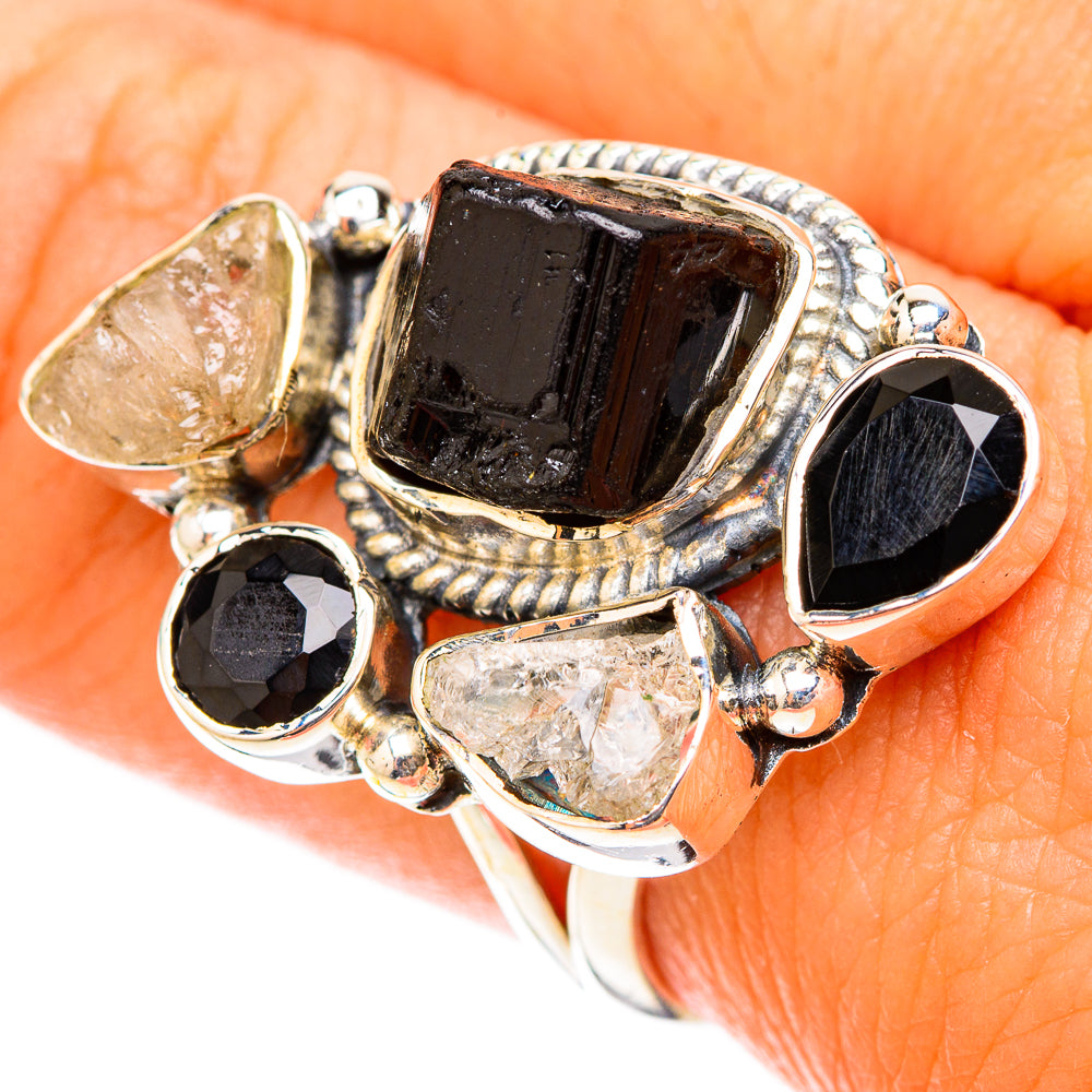 Black Tourmaline Rings handcrafted by Anasilvercos - RING119633