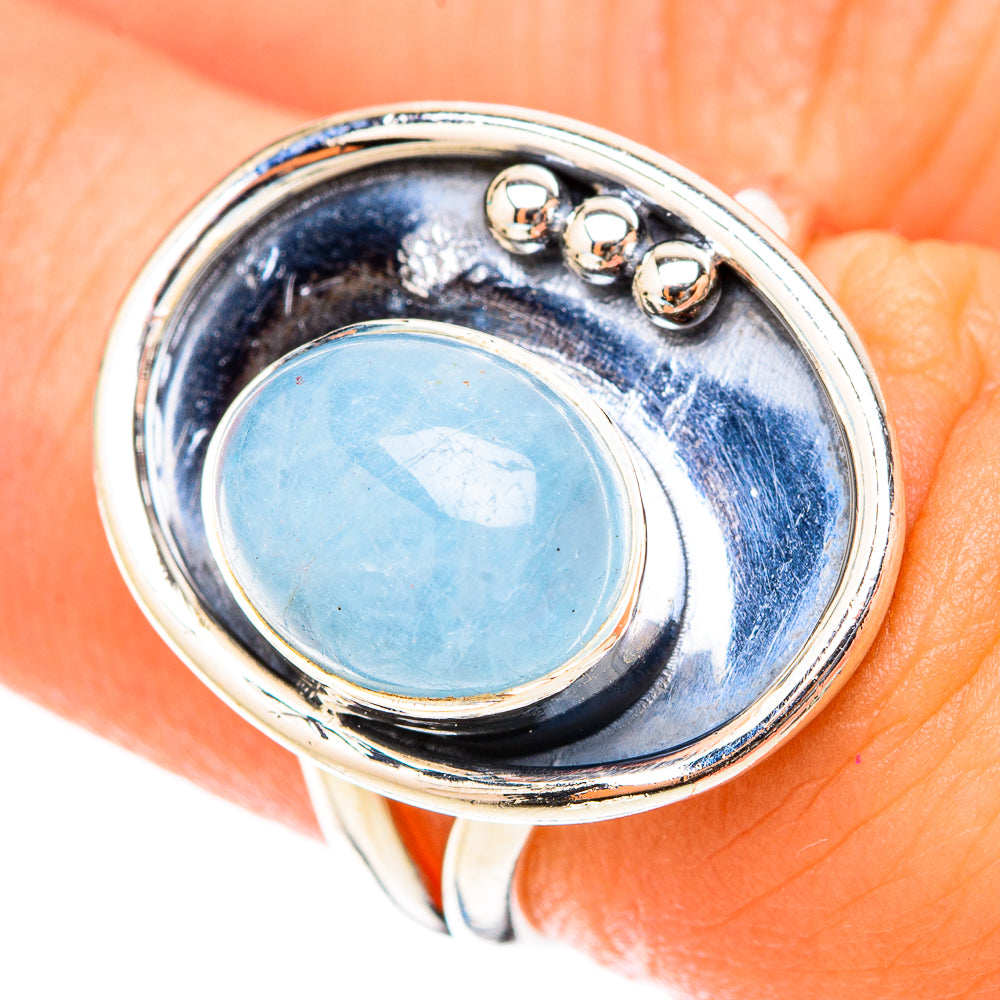 Aquamarine Rings handcrafted by Anasilvercos - RING119638