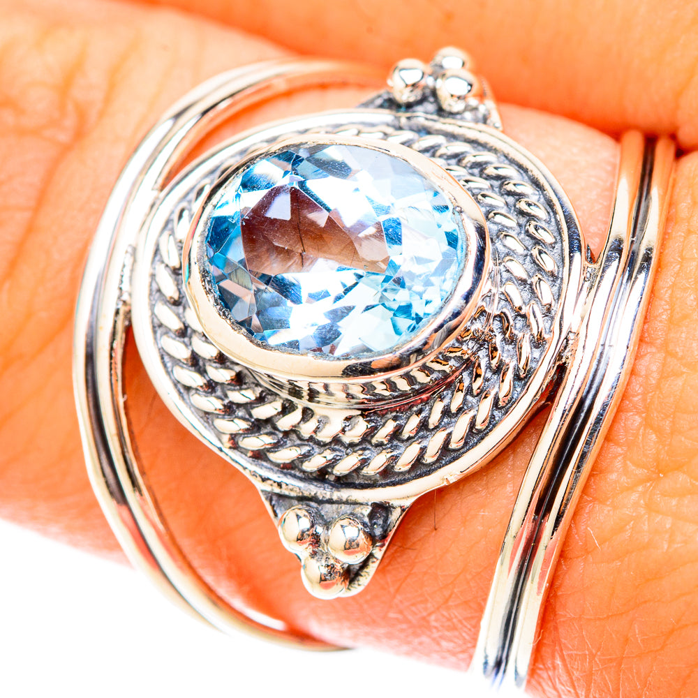 Blue Topaz Rings handcrafted by Anasilvercos - RING119642
