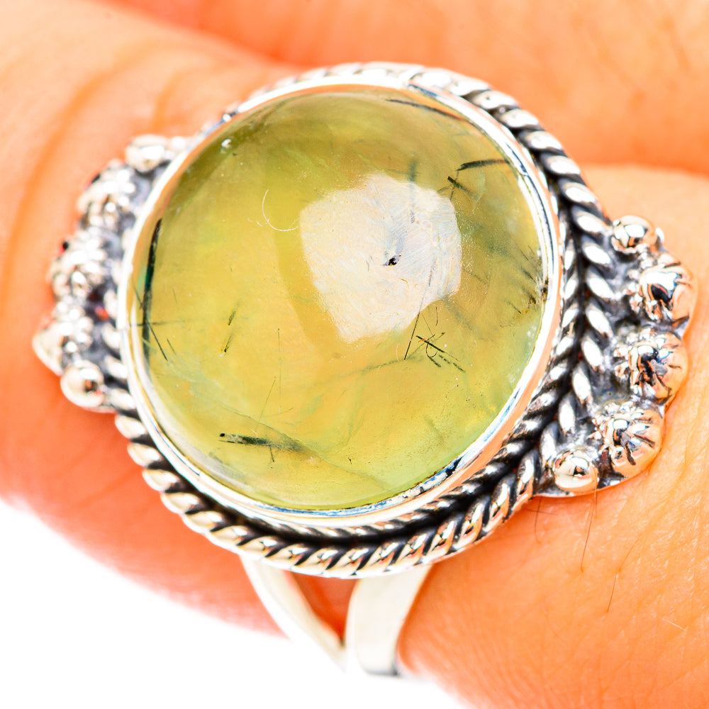 Prehnite Rings handcrafted by Anasilvercos - RING119647