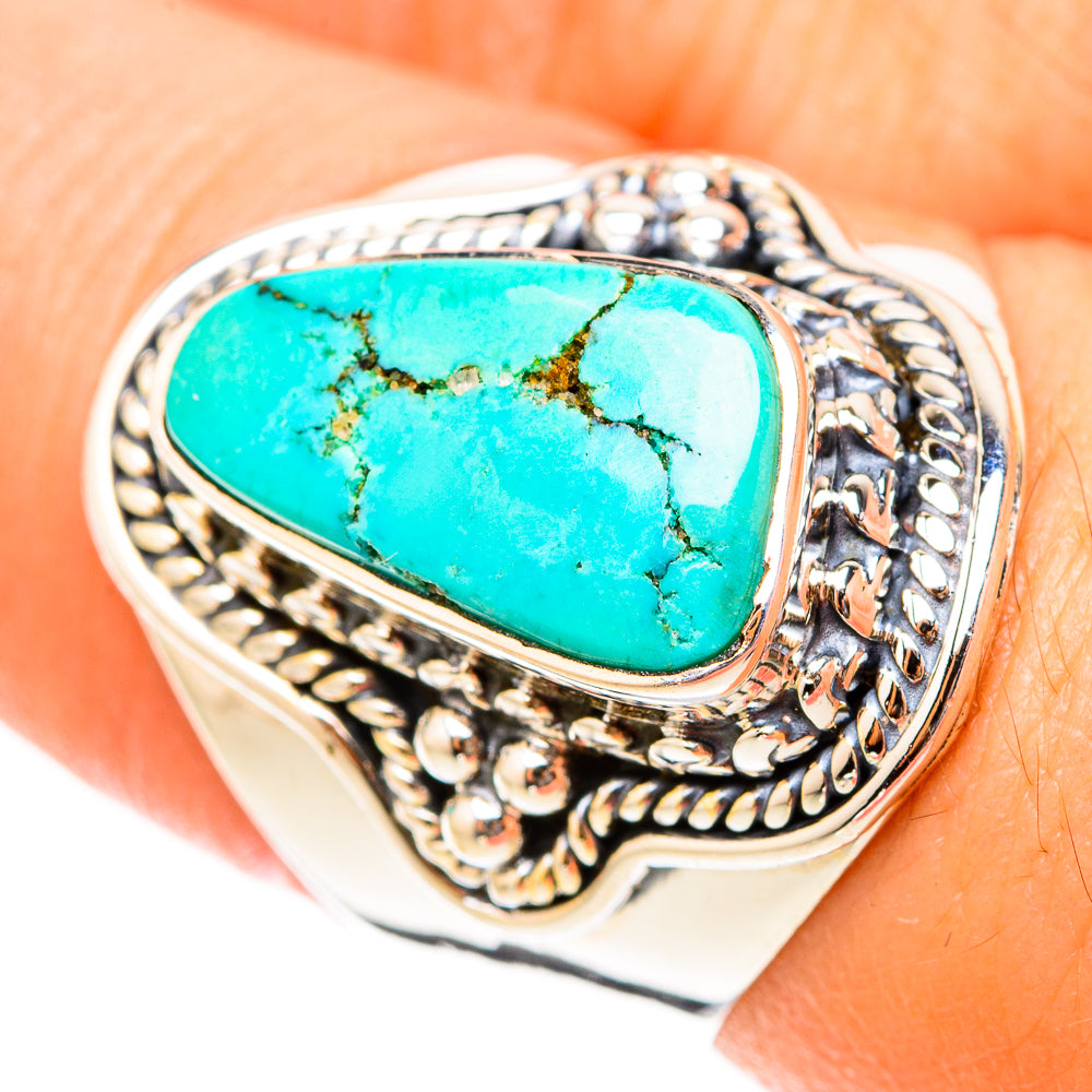 Tibetan Turquoise Rings handcrafted by Anasilvercos - RING119662