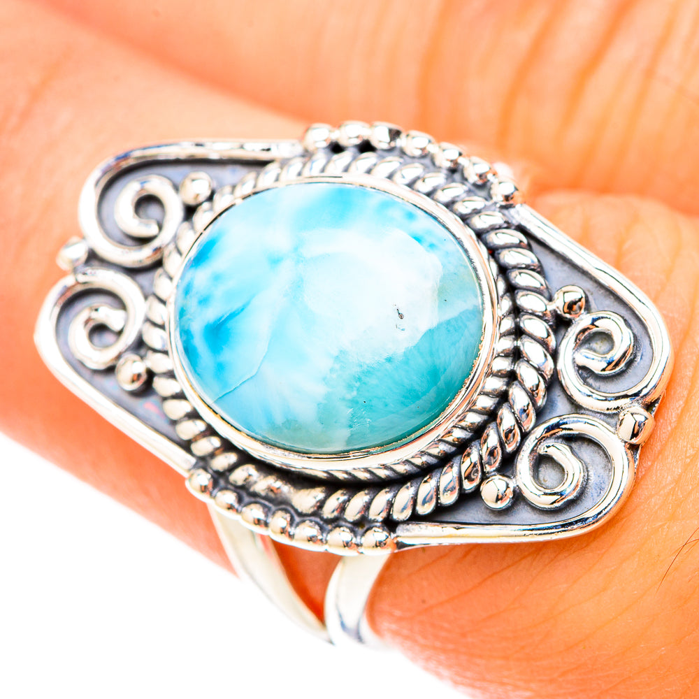 Larimar Rings handcrafted by Anasilvercos - RING119664