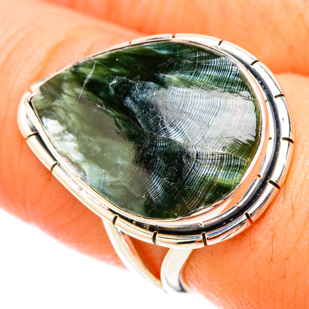 Seraphinite Rings handcrafted by Anasilvercos - RING119670