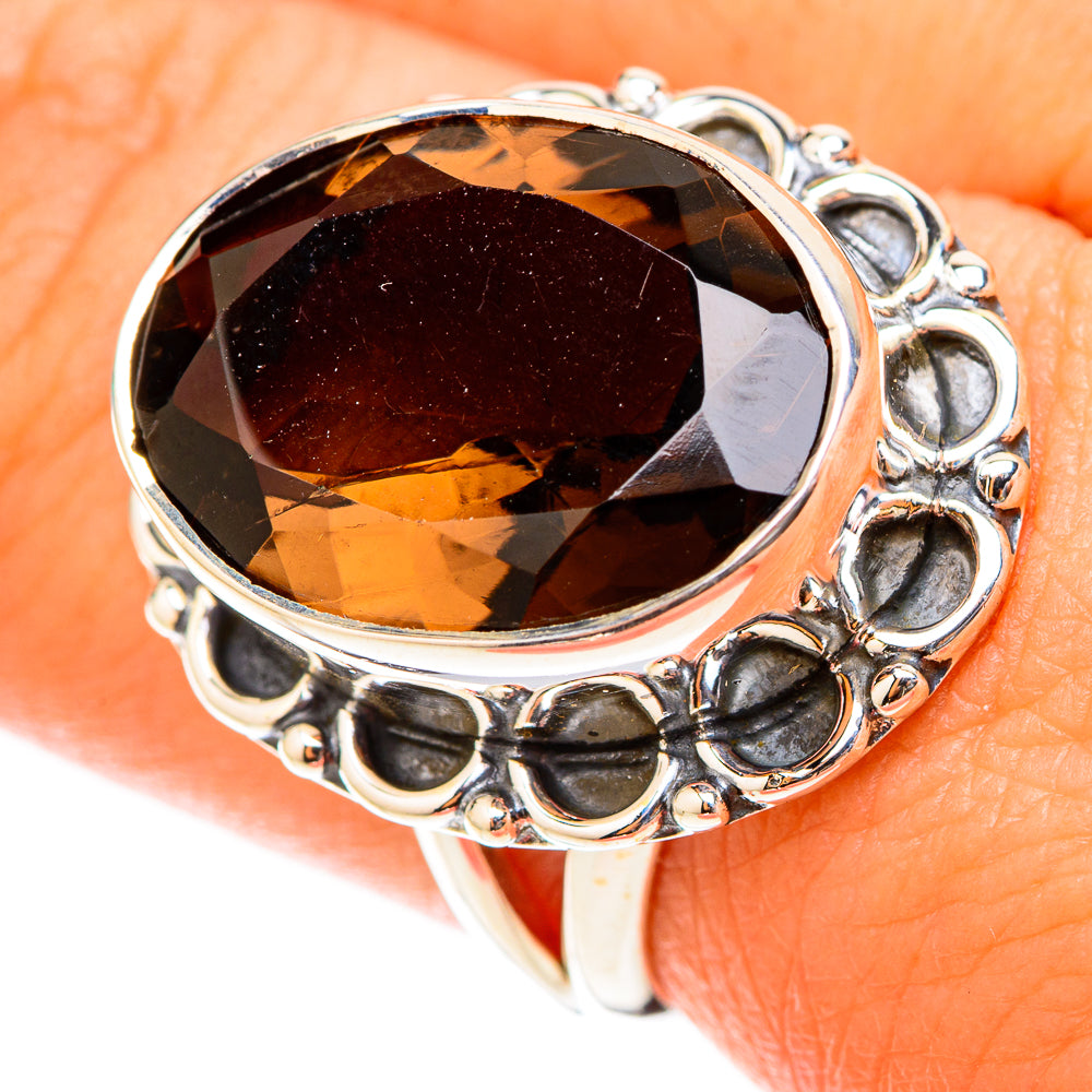 Smoky Quartz Rings handcrafted by Anasilvercos - RING119674