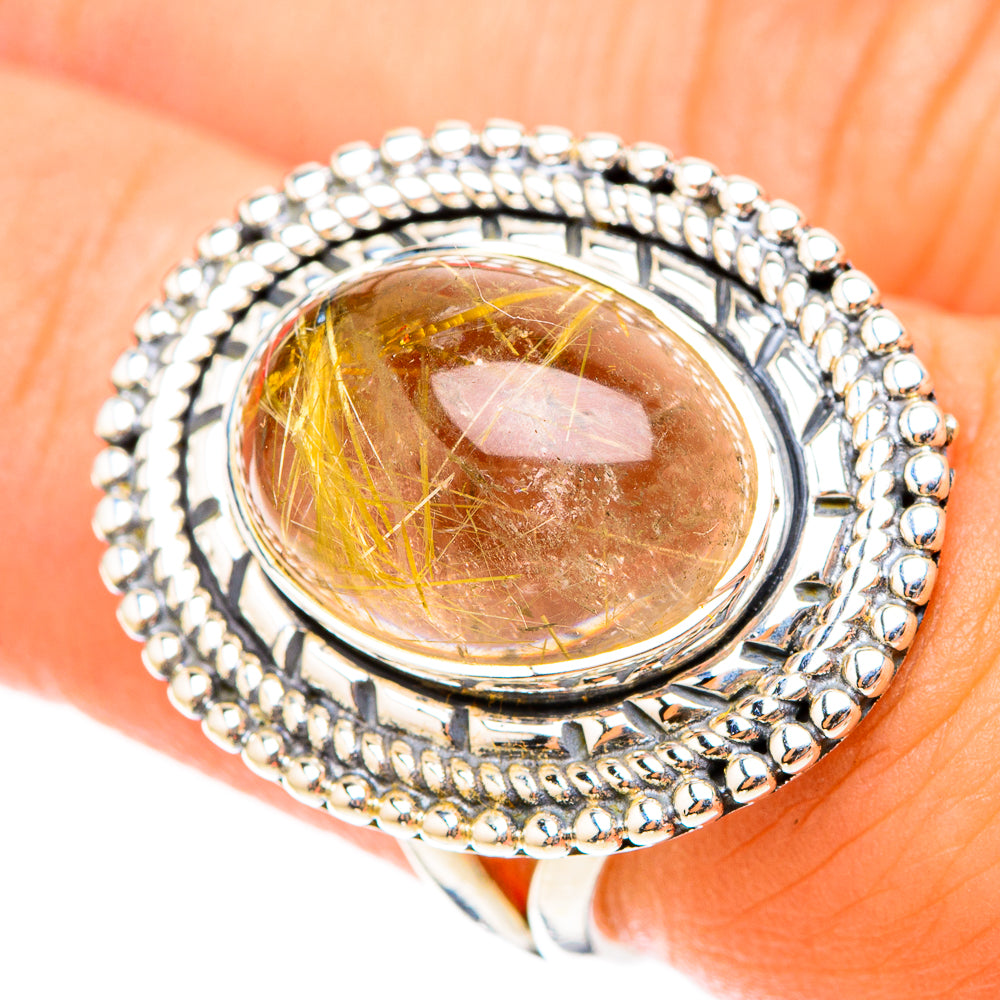 Rutilated Quartz Rings handcrafted by Anasilvercos - RING119684