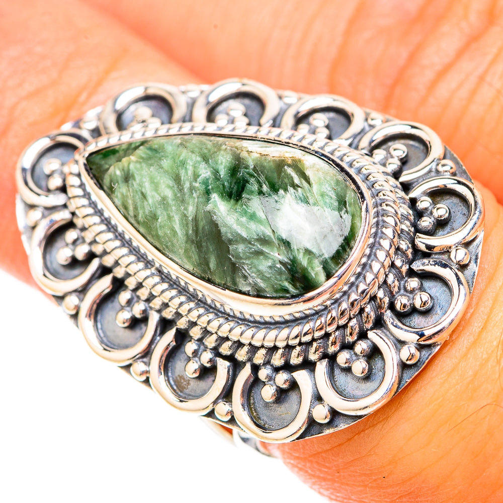 Seraphinite Rings handcrafted by Anasilvercos - RING119693