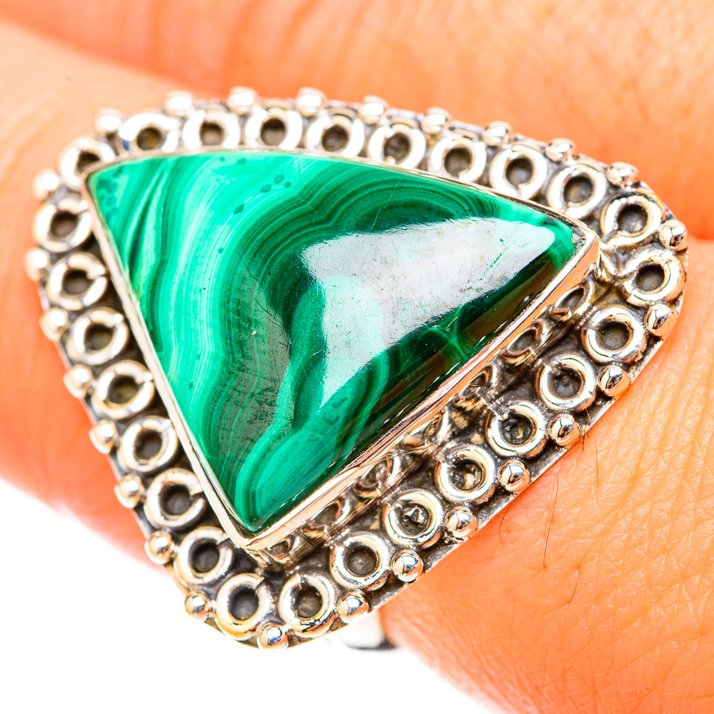 Malachite Rings handcrafted by Anasilvercos - RING119701