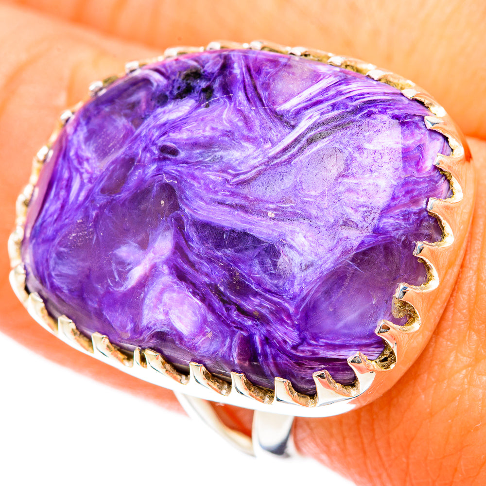 Charoite Rings handcrafted by Anasilvercos - RING119713