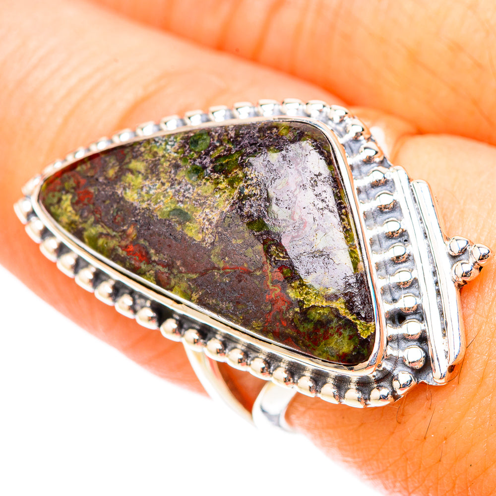 Dragon's Blood Stone Rings handcrafted by Anasilvercos - RING119725