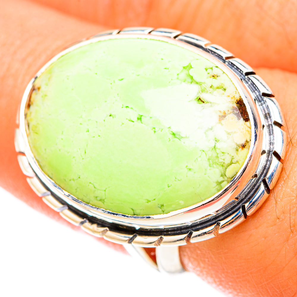 Lemon Chrysoprase Rings handcrafted by Anasilvercos - RING119740