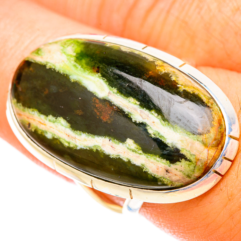 Australian Green Opal Rings handcrafted by Anasilvercos - RING119743