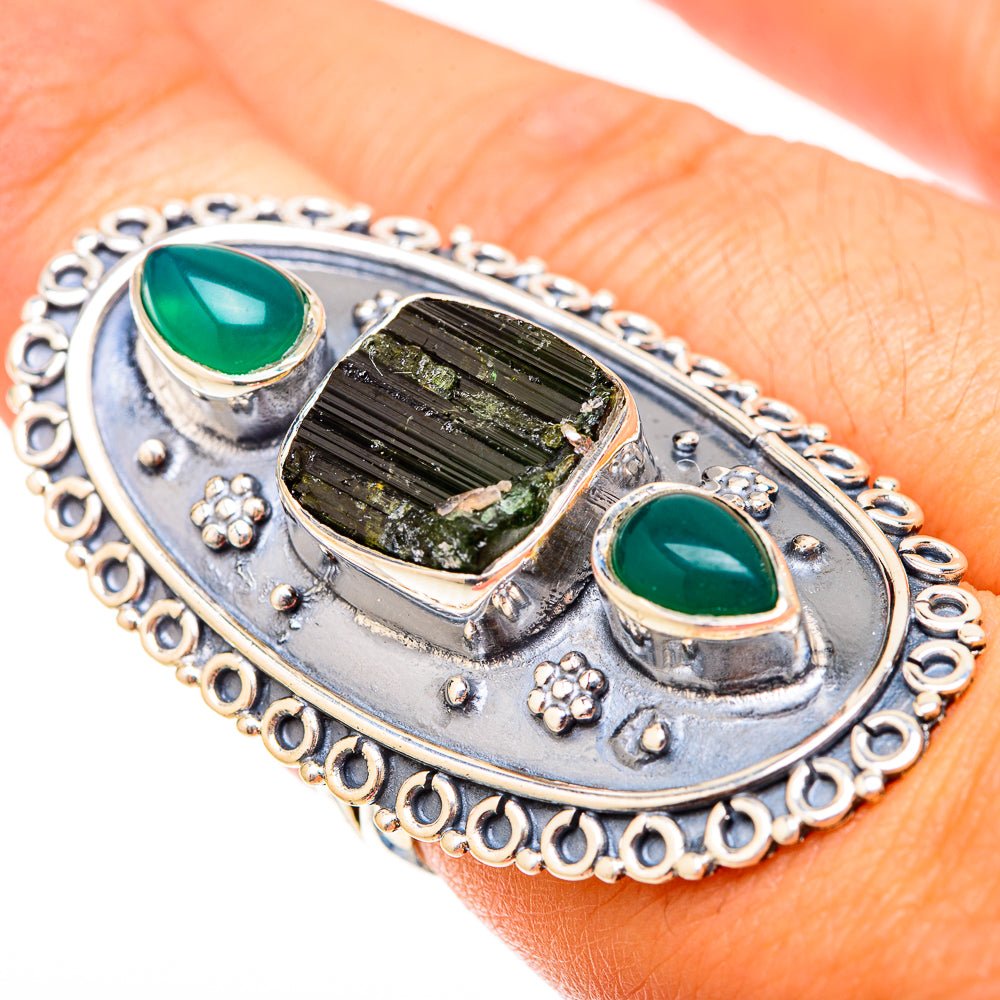 Chrome Diopside Rings handcrafted by Anasilvercos - RING119745