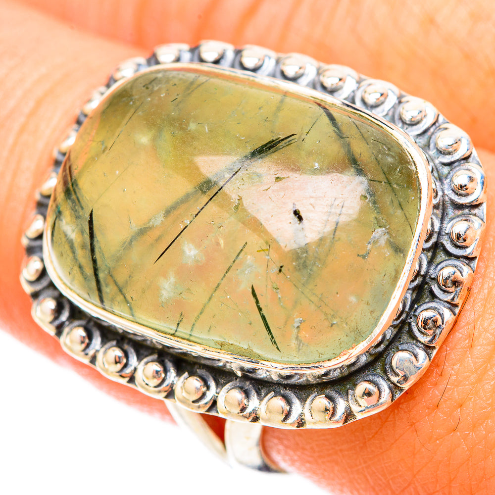 Prehnite Rings handcrafted by Anasilvercos - RING119746