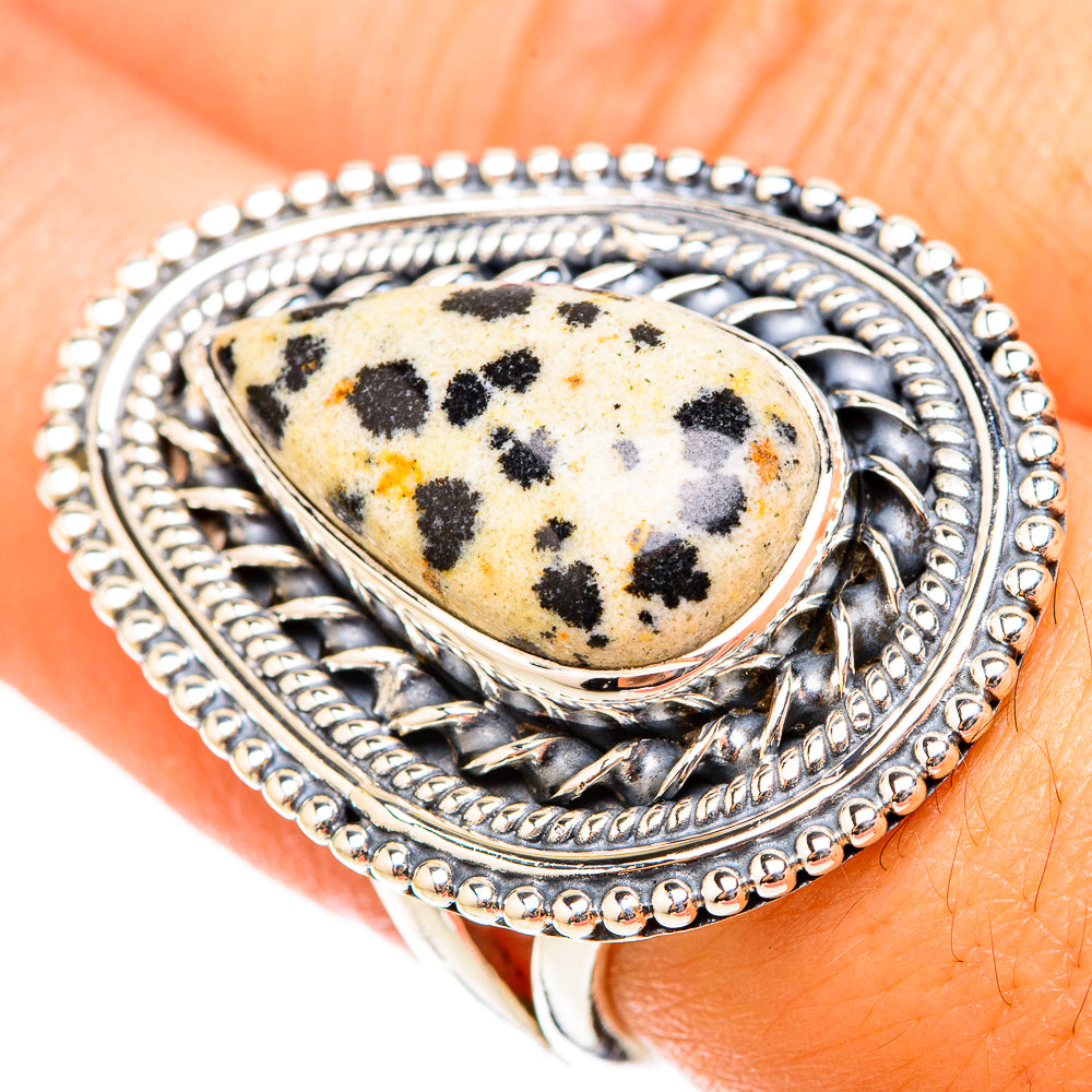 Dalmatian Jasper Rings handcrafted by Anasilvercos - RING119750