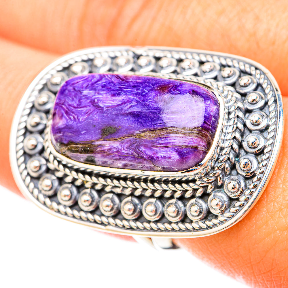 Charoite Rings handcrafted by Anasilvercos - RING119763