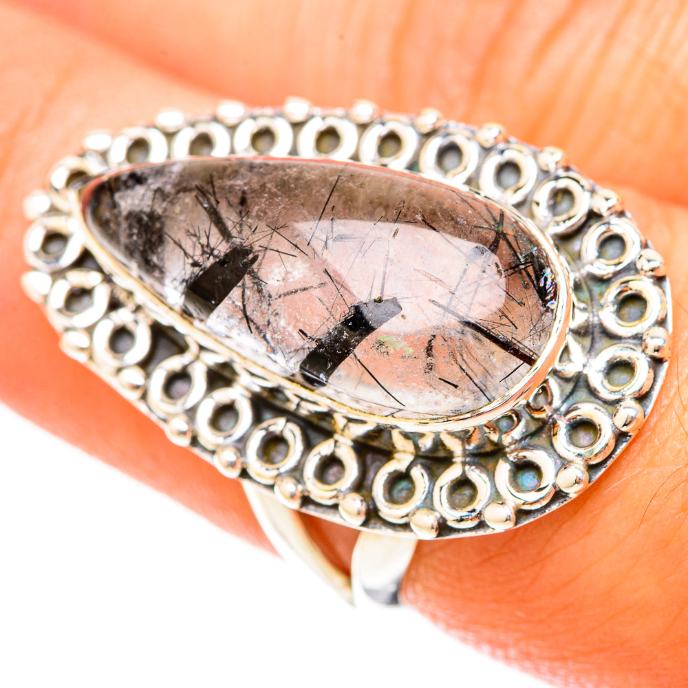 Tourmalinated Quartz Rings handcrafted by Anasilvercos - RING119764