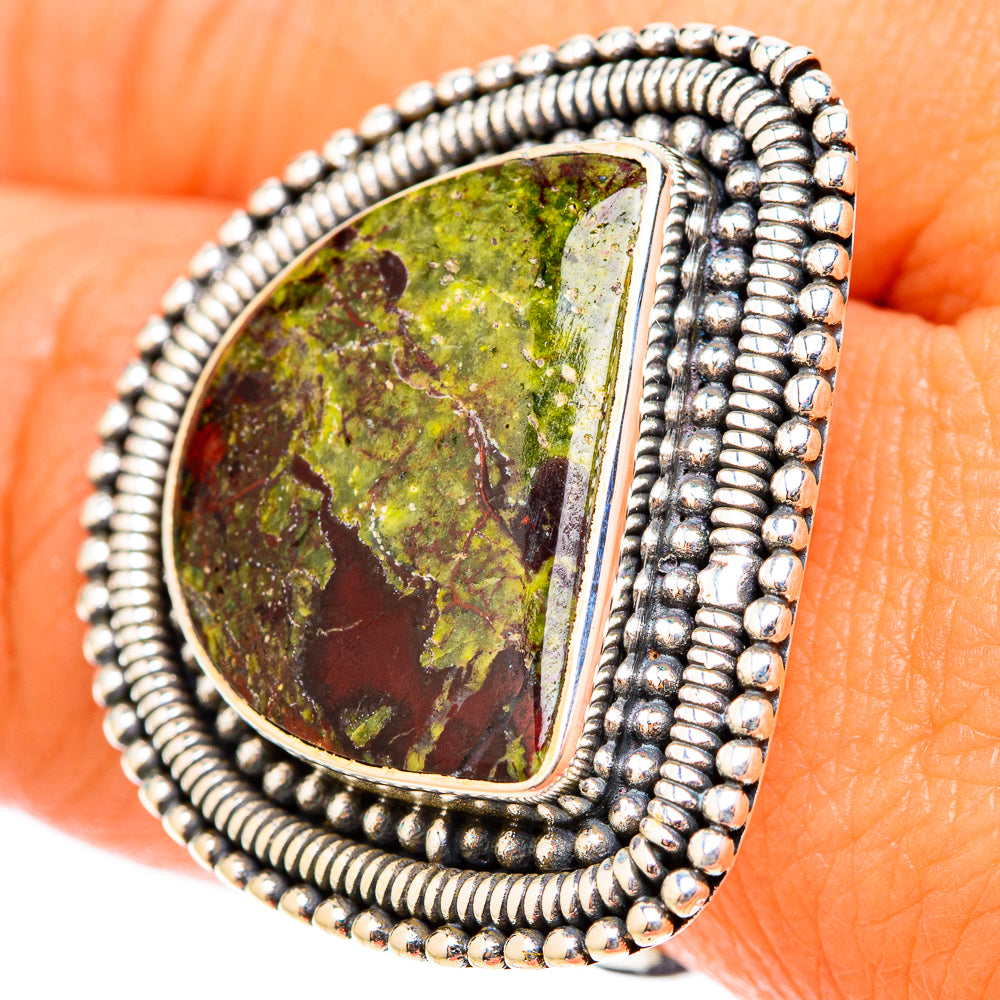 Dragon's Blood Stone Rings handcrafted by Anasilvercos - RING119781