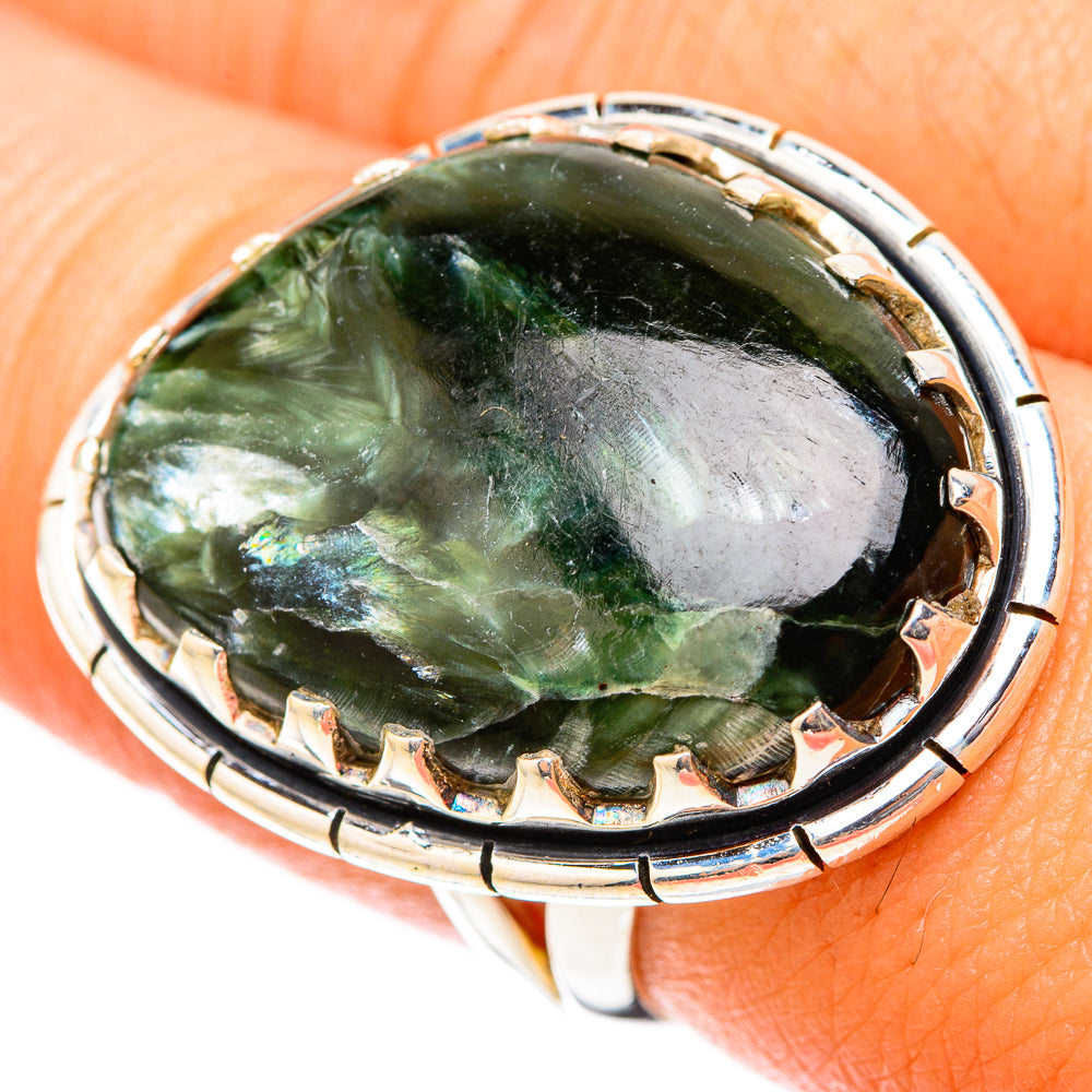 Seraphinite Rings handcrafted by Anasilvercos - RING119782
