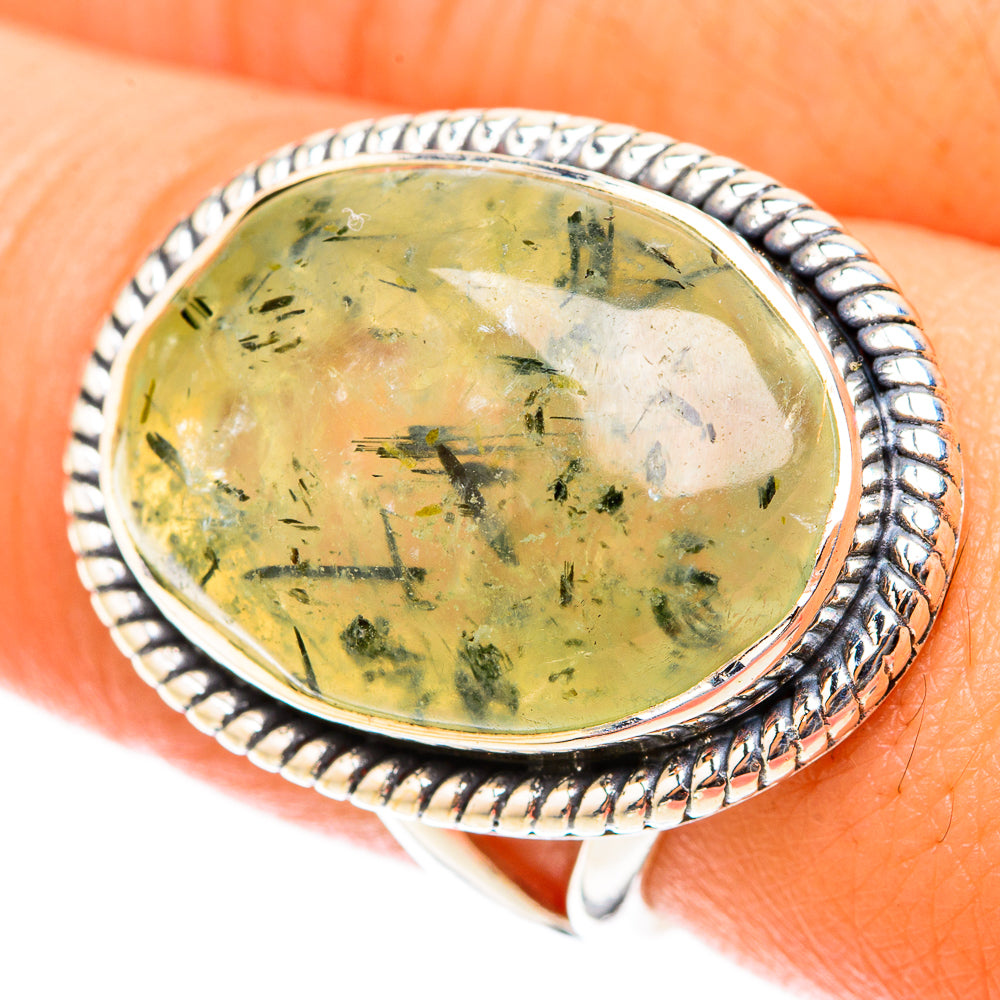 Prehnite Rings handcrafted by Anasilvercos - RING119786