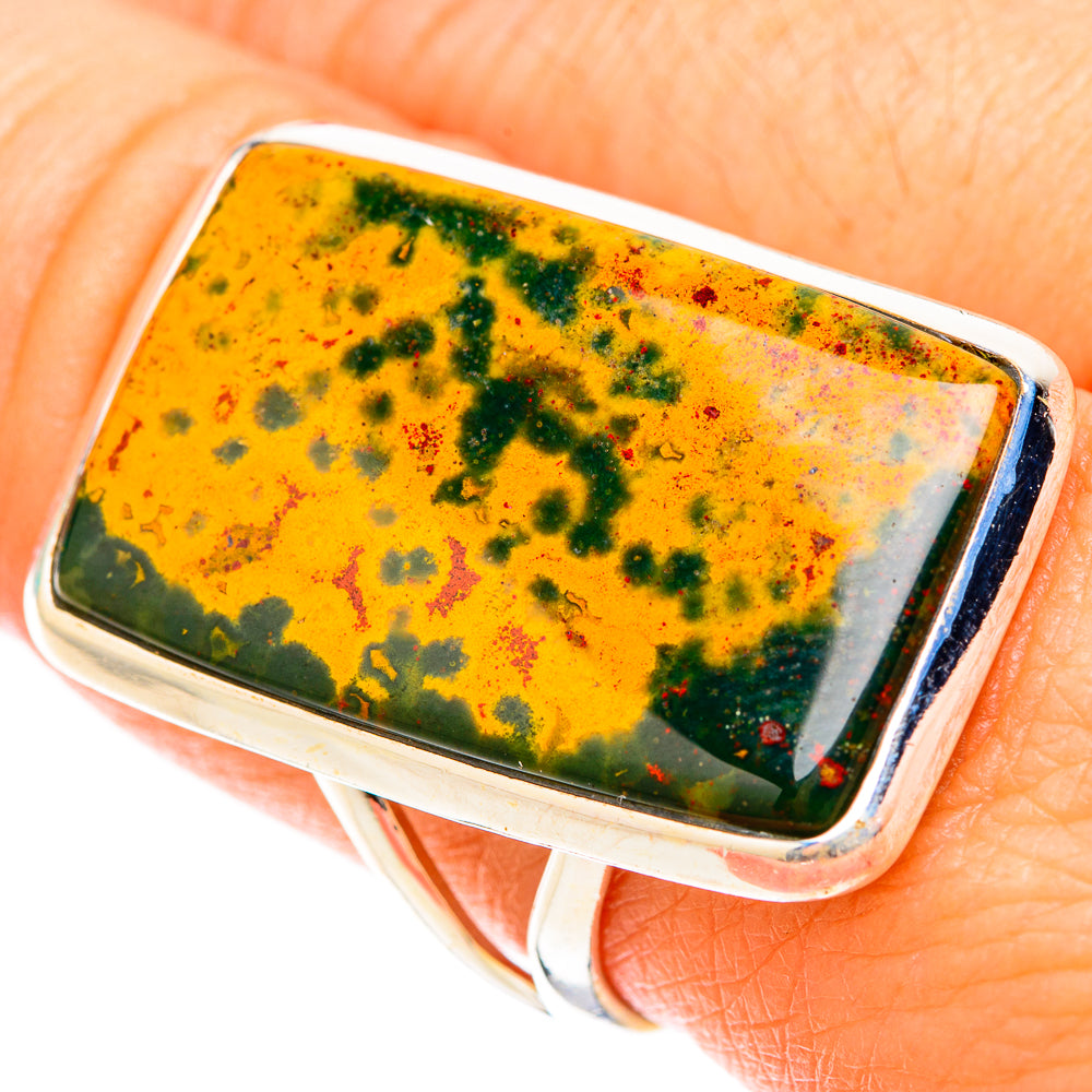 Ocean Jasper Rings handcrafted by Anasilvercos - RING119788