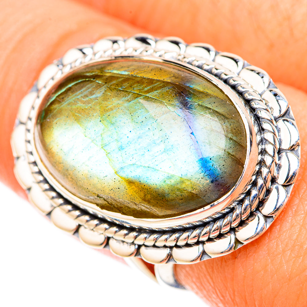 Labradorite Rings handcrafted by Anasilvercos - RING119806