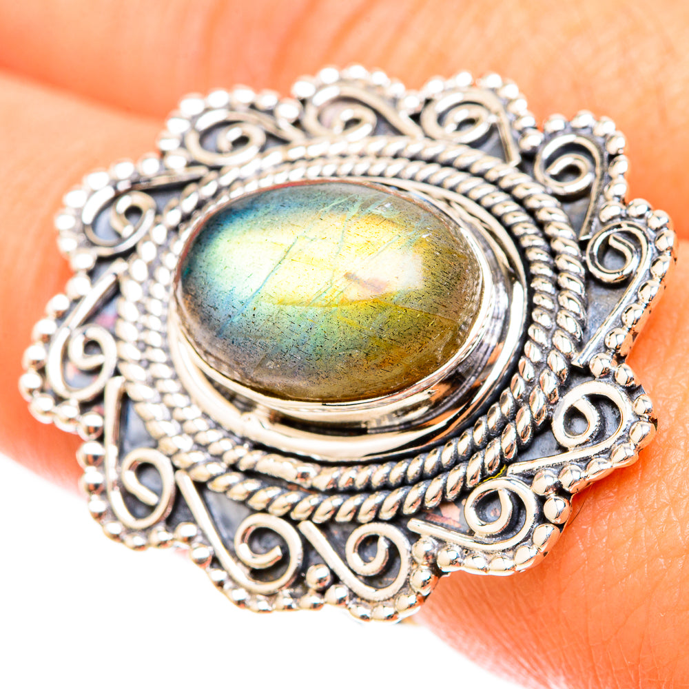 Labradorite Rings handcrafted by Anasilvercos - RING119807