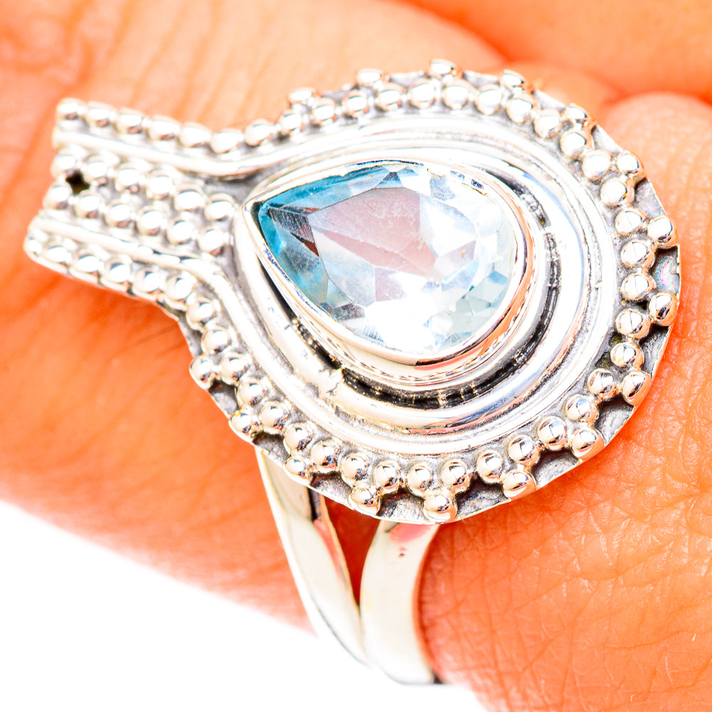 Blue Topaz Rings handcrafted by Anasilvercos - RING119810