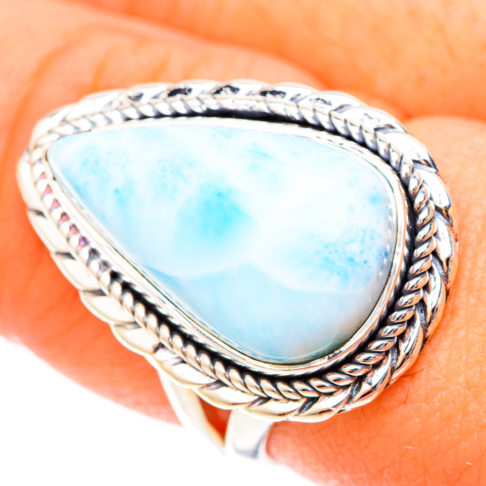 Larimar Rings handcrafted by Anasilvercos - RING119815