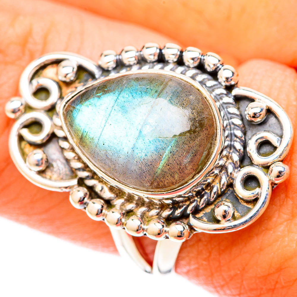 Labradorite Rings handcrafted by Anasilvercos - RING119816