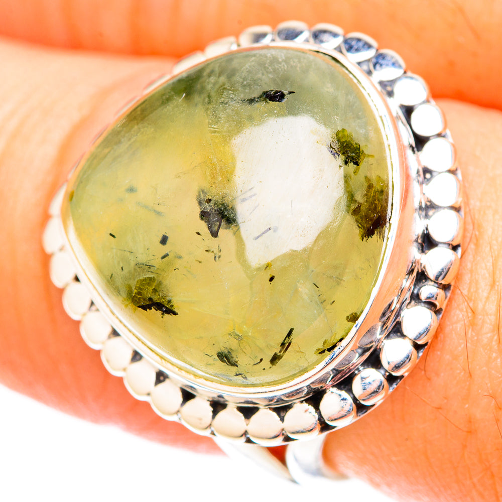 Prehnite Rings handcrafted by Anasilvercos - RING119818
