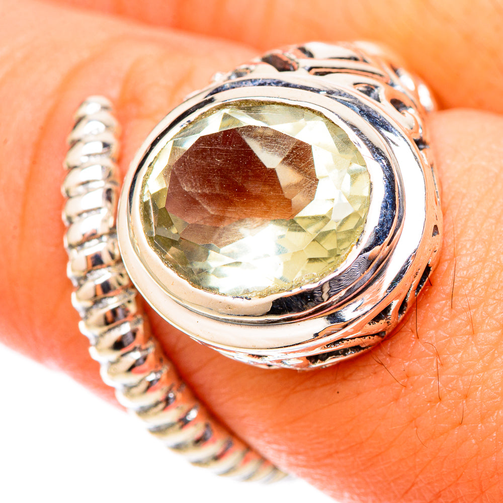 Green Amethyst Rings handcrafted by Anasilvercos - RING119819
