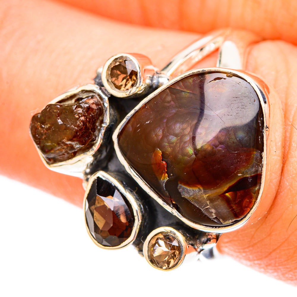 Mexican Fire Agate Rings handcrafted by Anasilvercos - RING119824