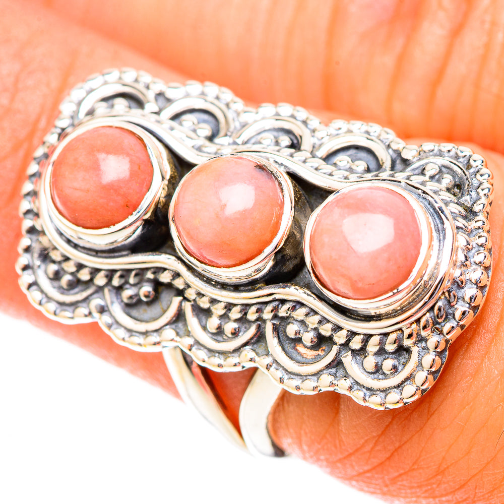 Pink Opal Rings handcrafted by Anasilvercos - RING119828